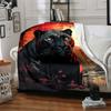 1 Stück Panther Sonnenuntergang Dschungel Decke - Leichter Flanell Fleece mit Digitaldruck, Weich Warm für Sofa, Reisen, Camping, Büro yy251018304