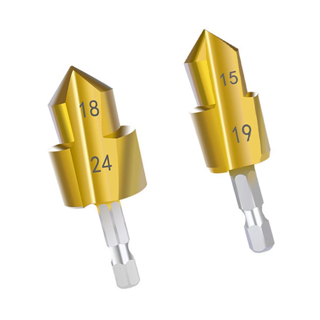 2 Stück Hebebohrer Wasserrohr-Verbindungswerkzeug Stufenbohrer 20/25mm Vollöffnungsverfahren für PVC MMP Kunststoff