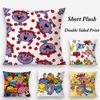 Mr. Men and L-Little Miss Pillow Case Plush Fabric Soft Double Sided Print Home Sofa High Quality Cushion Cover Throw