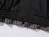 Men's Plaid Patchwork Lapel Jacket - Trendy Autumn Streetwear, Casual Loose Fit, Versatile Design.