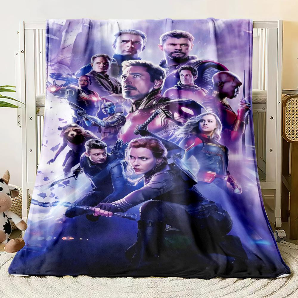Marvel Flannel thin Blanket Bedroom Living Room Sofa Blanket Student Nap Office Nap Camping Trip Girlfriend Gift