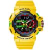 SMAEL Men Sports Watch Military Watches LED Quartz Dual Display Waterproof Outdoor Sport Men's Wristwatches