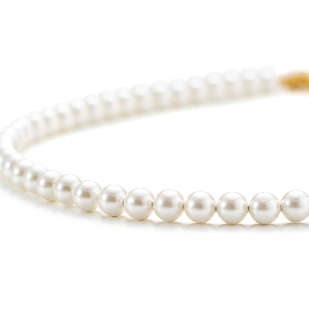Lieri Magnetic Pearl White X Relieves Shoulder Colantotte Official Colantotte Brand Necklace, Gold, 42cm, Women's, Stylish, Stiffness, Cute, Pearl,