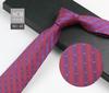 Men'S Tie Business Shirt, Striped Security Professional Dress Plus Logo8Cm Hand-Typed