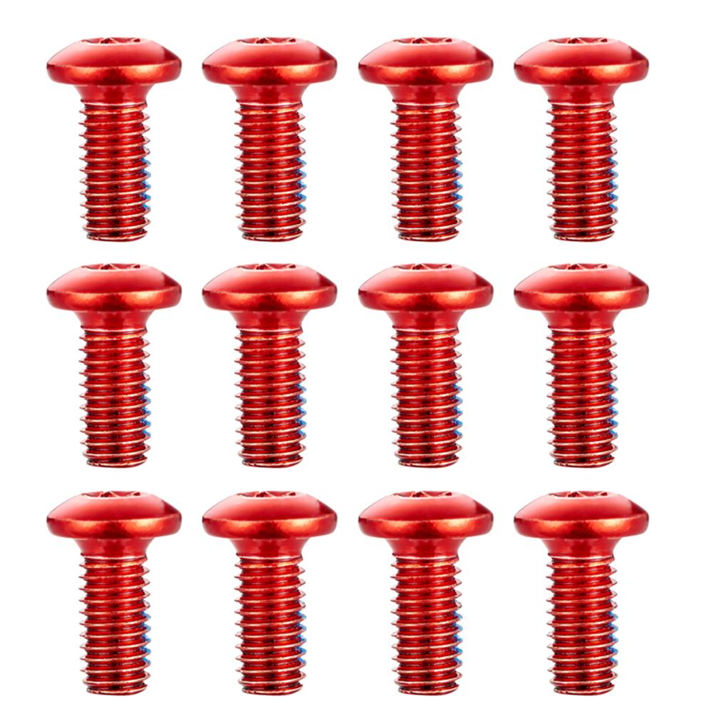 12pcs/box Bicycle Disk Brake Rotor Bolts T25 Brakes Disc Screw M5x10mm Road Bike MTB Road Bicycle Brakes Disc Rotor Screws
