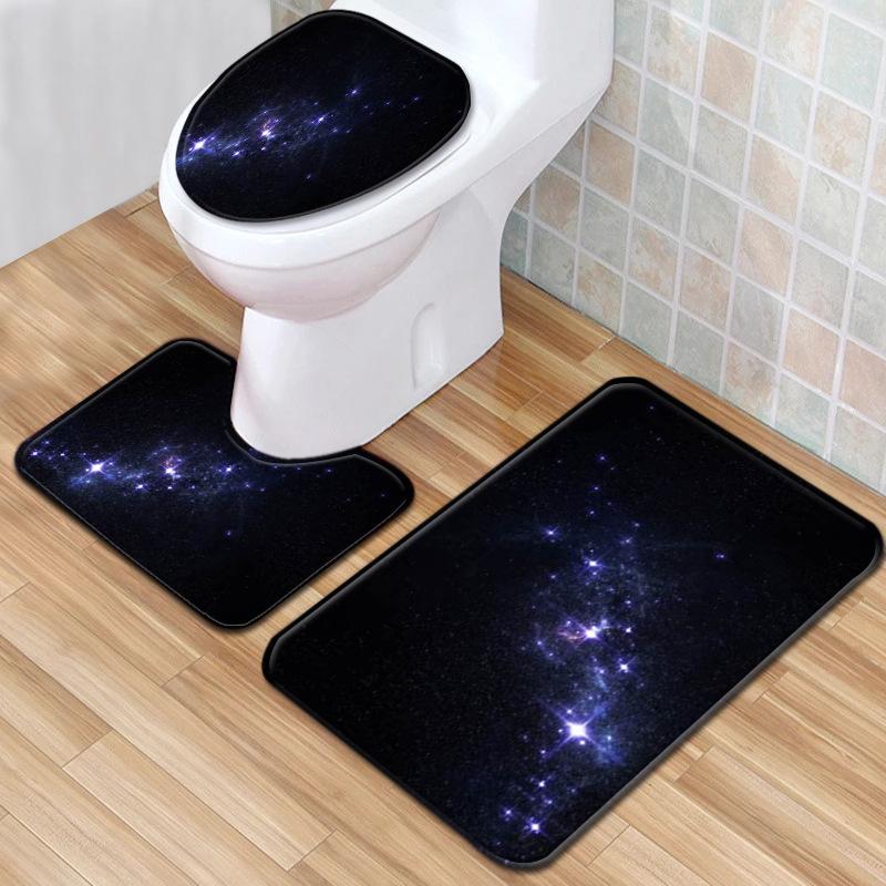 Star Bathroom Floor Mat Toilet Three-Piece Set