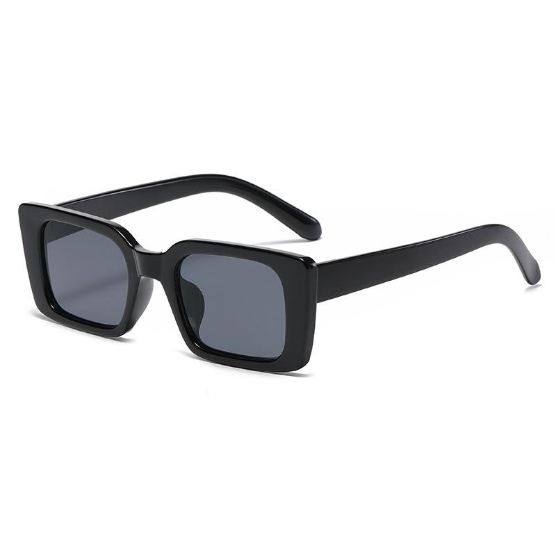 Rectangle Fashion Sunglasses Man Hip Hop Vintage Designer Black Shades Sun Glasses Small Frame Personality  Lentes