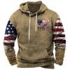 Mode Hoodies mit US-Flaggen-Print für Männer Hip Hop Trend Harajuku Vintage Kleidung Frühling und Herbst Neu in Sweatshirts Übergroße Oberteile