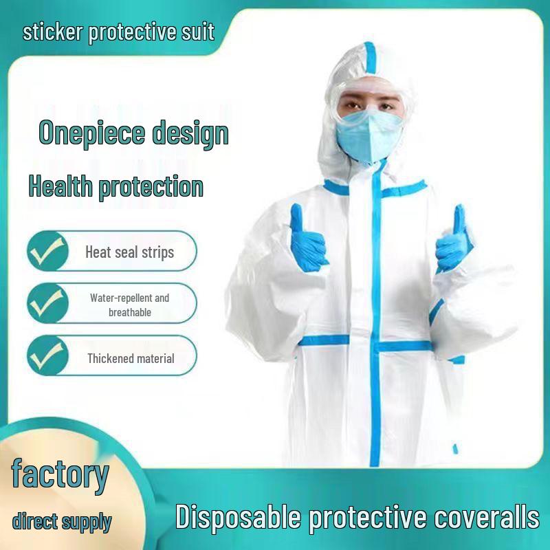 Hooded Disposable Full-Body Protective Suit: Dustproof, Waterproof, for Farm, Spray Paint, and Epidemic Prevention