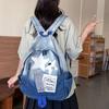 Small Pack Y2K  Shoulder Bag Gradient Casual Backpack Simple Denim Star Backpack  Travel