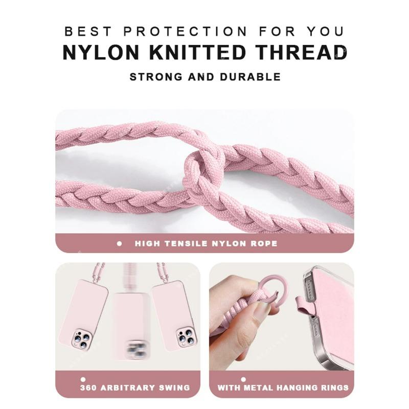 Silikonový kryt s tekutým popruhem pro iPhone 16E 16 14 15 Plus 12 13 Mini 11 16 Pro X XR XS Max SE Soft kryt na šňůrku na krk