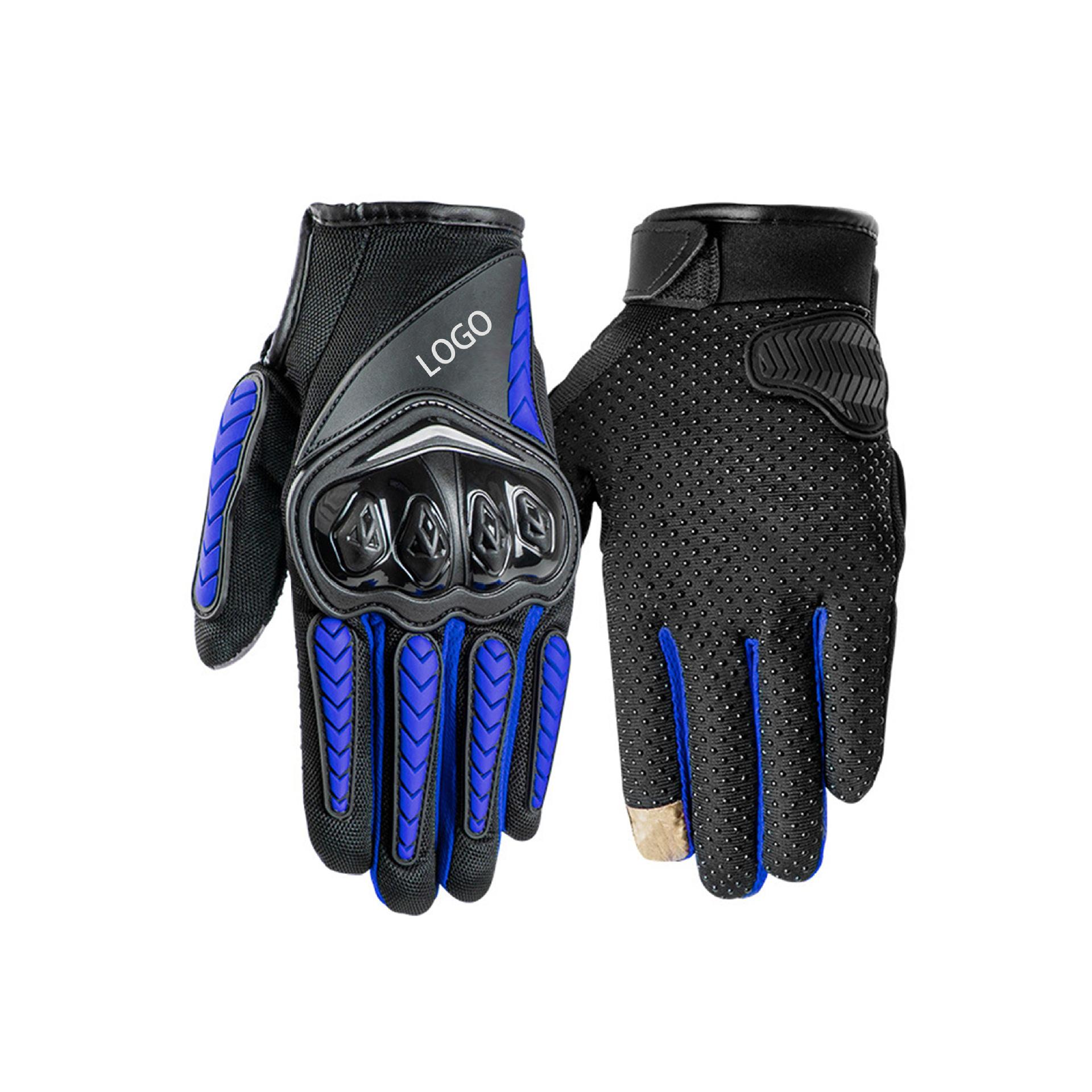 Warm Touch Screen Hand Protection Non-Slip Motorcycle Gloves Custom Motorcycle Gloves M синий