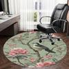 1PC Bird Flower Non-Slip Floor Round Carpet, Office, Family, Bedroom, Large Area Rug Indoor Rugs,  Durable Polyester-Z0429