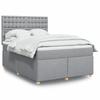 Vidaxl Kontinentalbett Mit Matratze, Hellgrau 140X200 Cm, Stoff