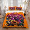 3pcs Happy Halloween Mickey and Friends Quilt Cover Set - Soft and Cozy Bedroom, Guest Room and Dorm Decorative Bedding 3-Piece Set 1 Quilt Cover