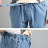 Shorts for Men Jeans Waist Strap Light Blue Korea Fashion