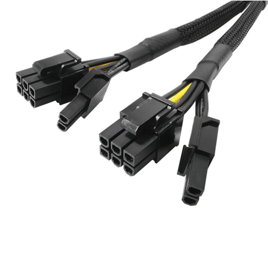 10Pcs 22cm GPU PCIE 8 Pin Female To Dual 2X 8 (6+2) Pin Male Power Adapter Cable