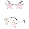 Men And Women Fashionable Color Star Shaped Sunglasses, Dance Party, Holiday Decorative Glasses