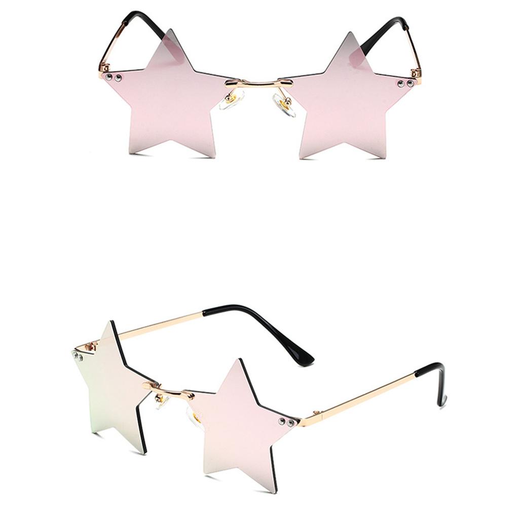 Men And Women Fashionable Color Star Shaped Sunglasses, Dance Party, Holiday Decorative Glasses