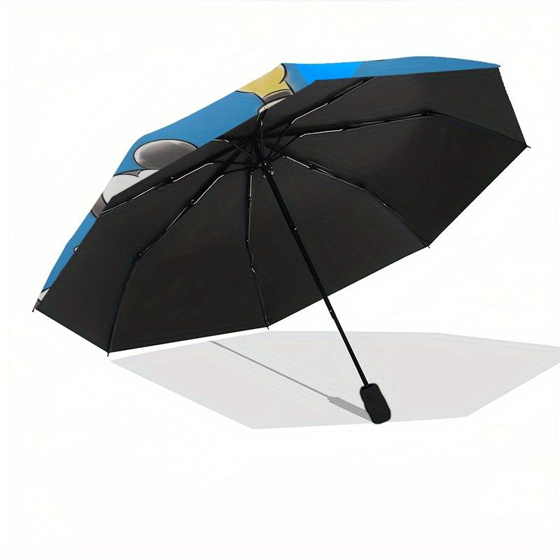 Mickey Mouse,Disney Themed Automatic Opening and Closing Folding Umbrella, Reinforced 8 Ribs, Compact Travel Design, Fashionable Folding Umb