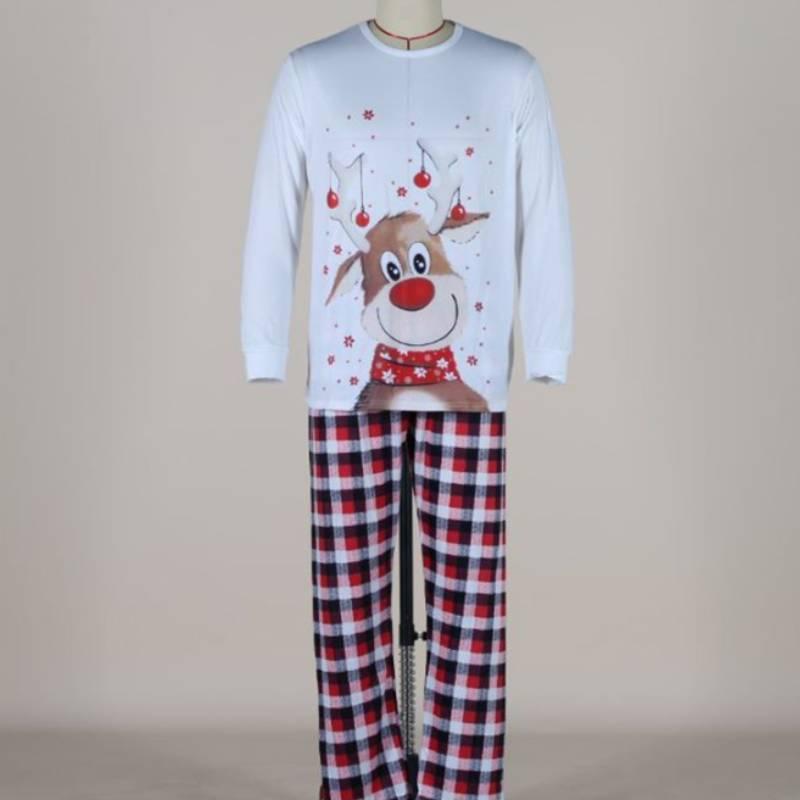 Elk Christmas Pajamas Set Family Matching Sleepwear Xmas Boy Girl Parentchild