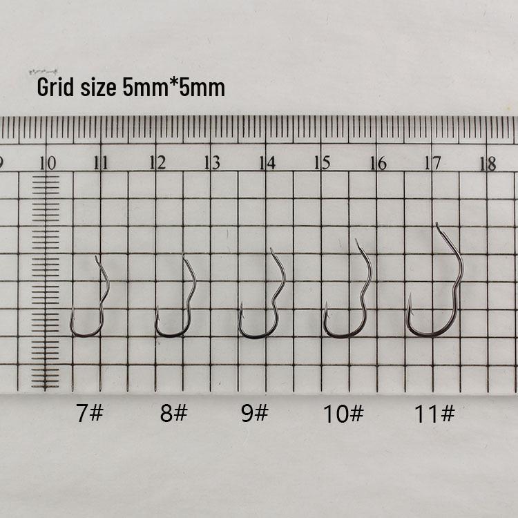 Automatisk vippende trippelkrok med mothake, anti-spytte design for vill karpefiske - karbonstål