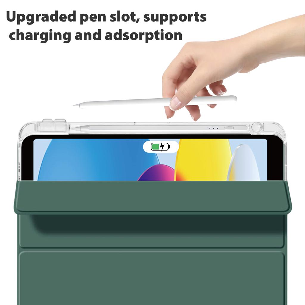 Suitable for ipad 10th 11th generation A16 11 inch , Crystal Clear Case with Pencil Slot, Auto Sleep Wake, Acrylic material
