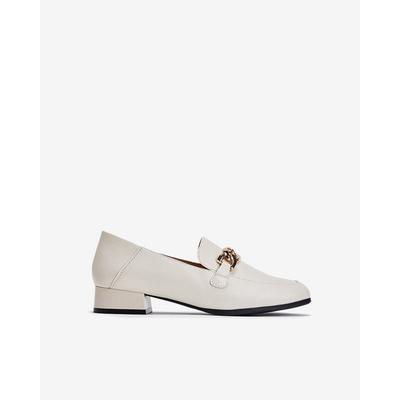 Simplet By ESquire Simple Women S Gold Chain Babouche loaferS Ivory