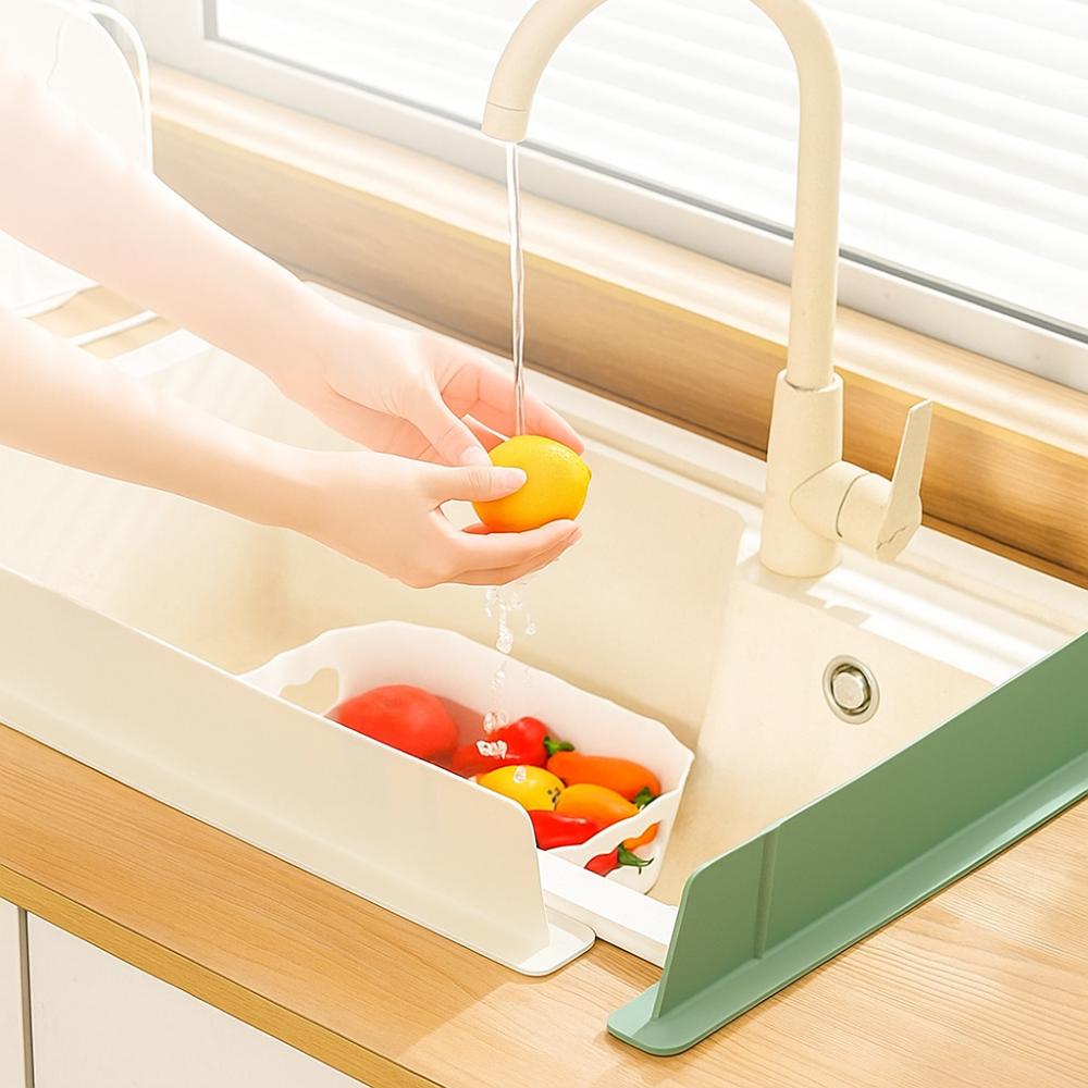 Extended Sink Silicone Sink Splash Guard Splash Guard Sink Splash-proof Water Board  Bathroom Use