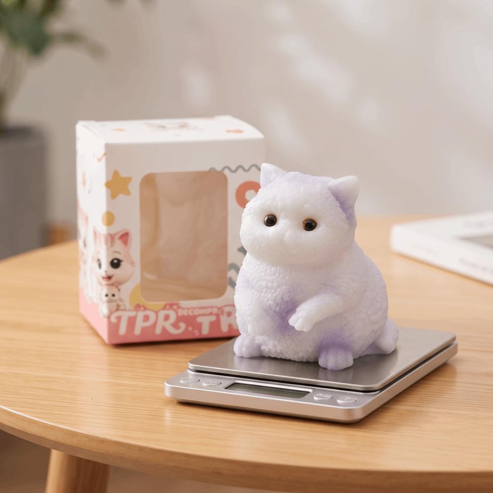 TPR-Material Katze Quetschspielzeug Schnelle Rückfederung Katze Quetschpuppe Klebriges Spielzeug Katze Fidget Spielzeug Geschenkidee
