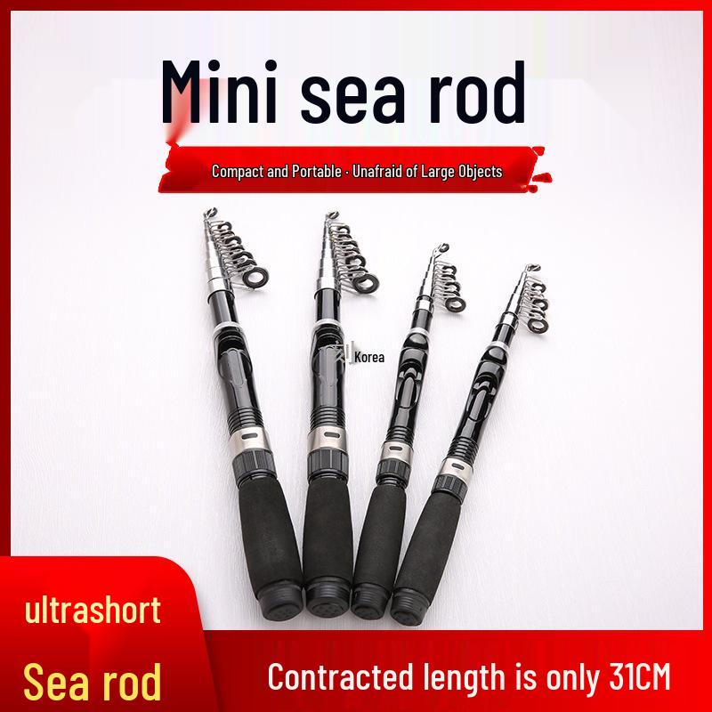Ultra-Short Surf and Rock Fishing Rod Set: Mini Sea, Ice, and Casting Rods for Long-Distance Casting and Whip Fishing