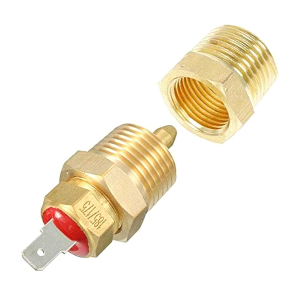 3/8" 175~185 Electric Engine Fan Thermostat DC12V 60A Temperature Relay Switch Sensor Kit for 265 283 305 307 383 Engine
