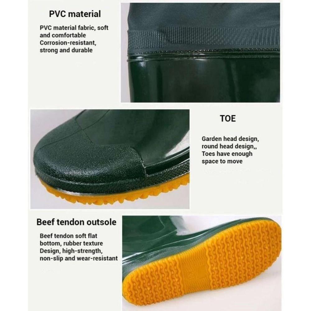 Plastic PVC Transplant Pants Wading Pants Shoes 10 Sizes Fishing Pants Integrated Fishing Pants