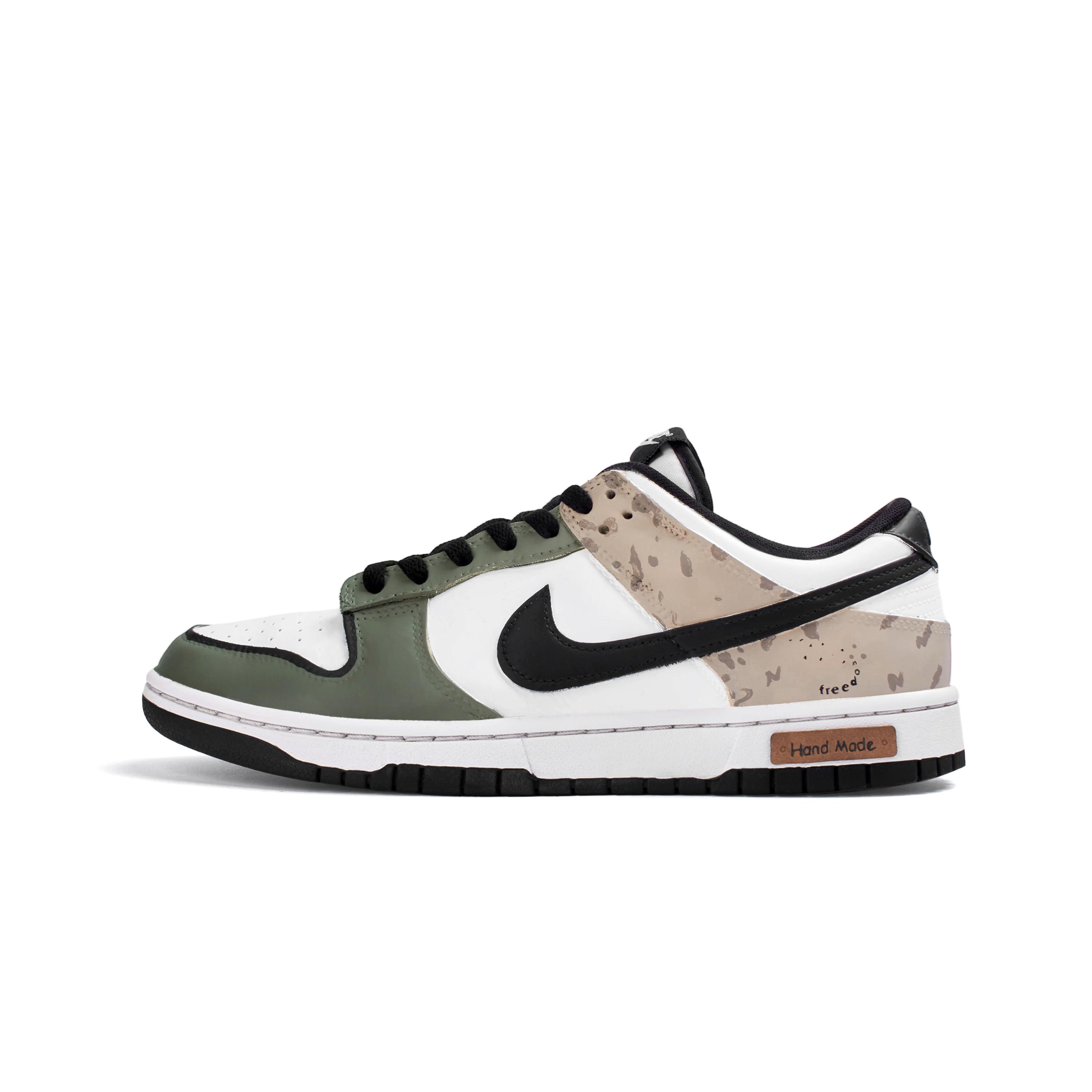 

Nike Dunk Abrasion Resistant Abrasion Resistant Low top Skateboard Shoes Unisex White Brown HF5441-100(Team189-) 39