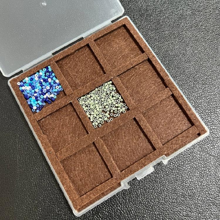 Travel Jewelry Organizers 9 Section Felt Plastic Tray Scratch Prevention Designs Bead Storage For Craft