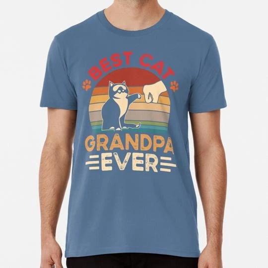Best Cat Grandpa Ever Shirt Funny Lover Dad Gift For Owner S-5XL USA T-Shirt 2XL