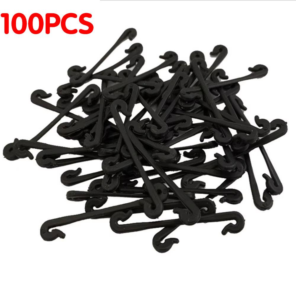 50-500Pcs Fastener Plastic Tied Buckle Hook Gardening Grape Support Vegetable Strapping Clips Fixed Buckle Hook Plant Holder