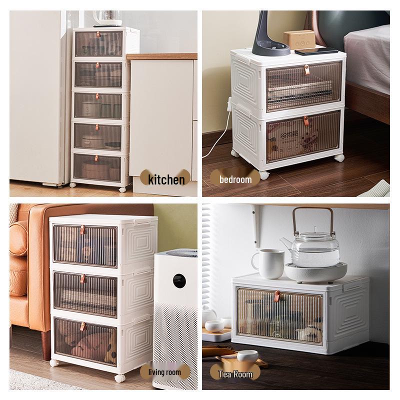 Transparent Pull-out Shoe Rack and Folding Storage Box