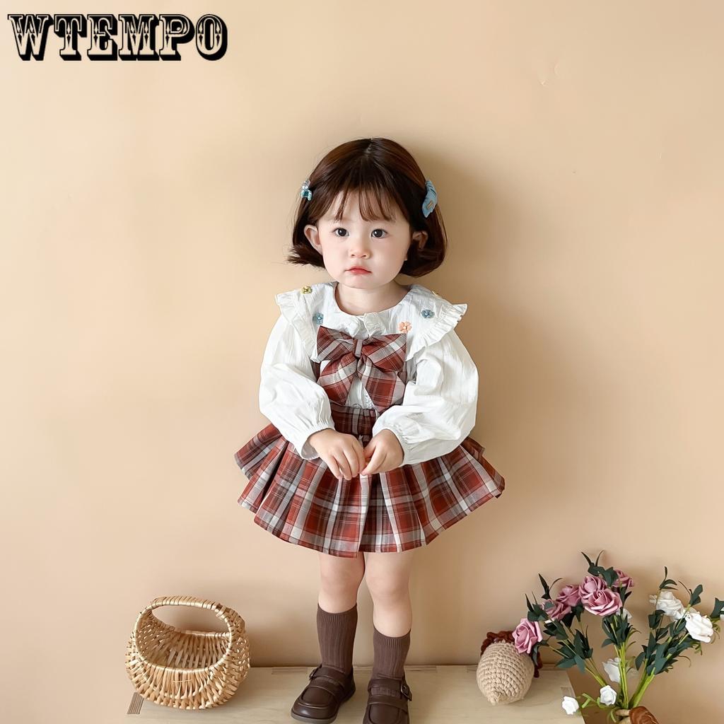 Σετ Φούστας για Κορίτσια JK Φούστα Πουφ Παιδική Φούστα Σετ Δύο Τεμαχίων Μωρουδίστικη Πλισέ Φούστα Κοστούμι Μικρής Φούστας