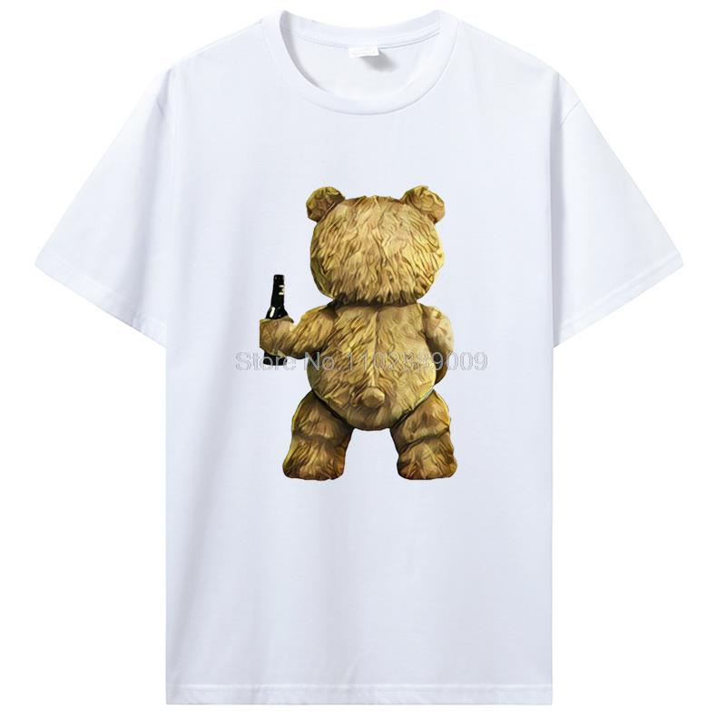Teddy Bear Playing Badminton Tshirt Exercise Clothing T-shirt Graphics Kawaii Men Women Short Sleeve Printed T Shirt Top Tees