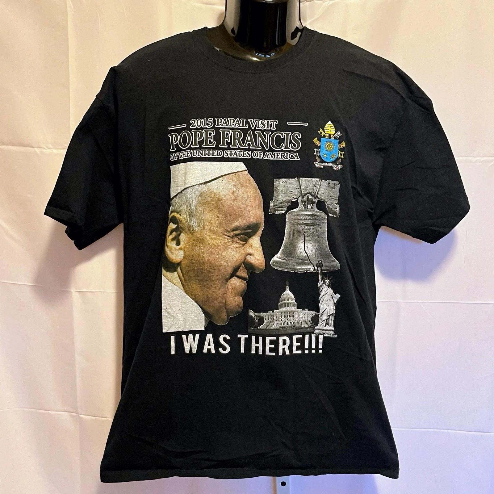 

Pope Francis 2015 Papal Visit 100% Cotton T-shirt Mens Tees Top S to 5XL 2F1414 XL