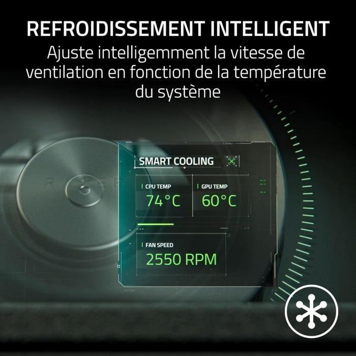 Cooling Pad - RAZER - Laptop Cooling Pad - Automatic Adjustment - 3-Port USB-A Hub - Black