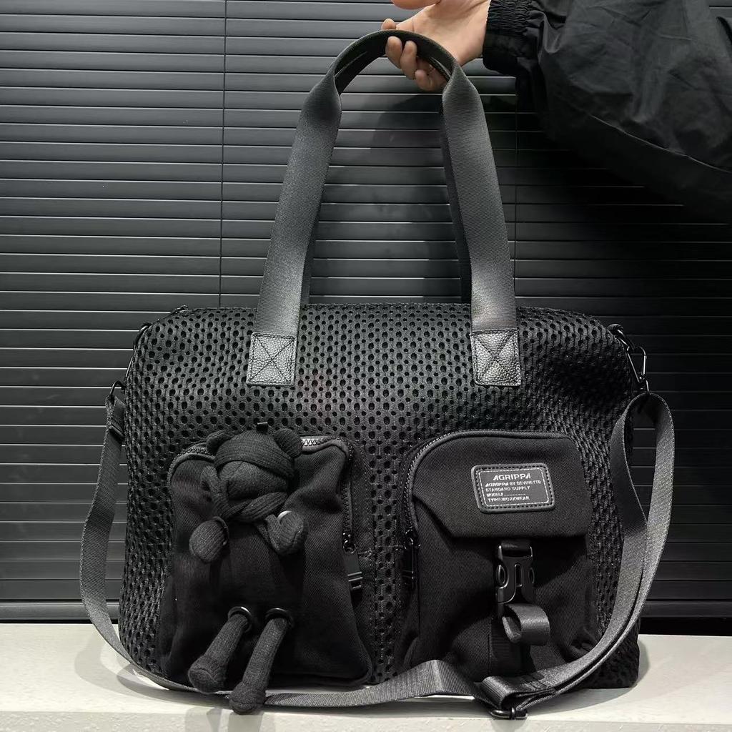 Mesh Bear Handbag Multi-Pocket Casual Versatile Shoulder Bag