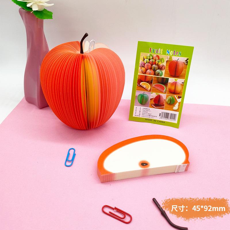 125 Sheets Creative Fruit Shapes Sticky Note Pads Notepads,Sticker Paper,Memo Pads,for School Stationery Office Supplies
