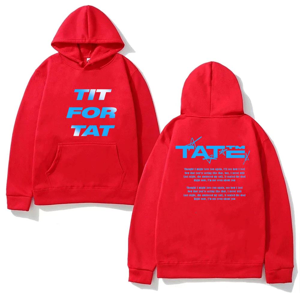 Tate McRae TITFORTAT NEUES Album Hoodie für Herbst/Winter 2025 Neue Grunge Sweatshirts Punk Langarm Kleidung Kapuzenpullover