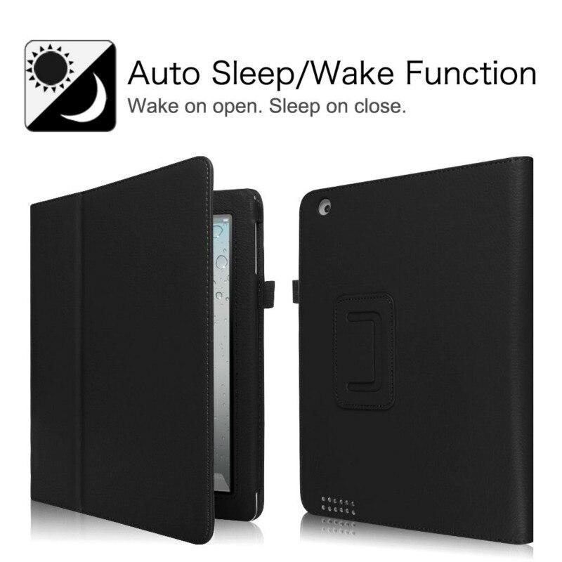 Pouzdro pro iPad 2 3 4 Folio Flip PU kryt pro iPad 4 s Retina DISPLAY ipad air 2 air 1 9,7 Stojánek Držák na tužku Pouzdra auto sleep
