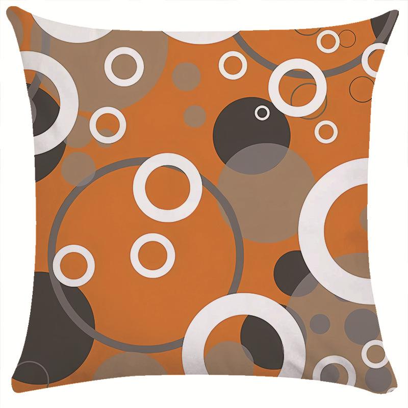 Nordic Orange Irregular Geometric Wave Cushion Gift B&B Bay Window Sofa Chair Backrest Pillow Cover