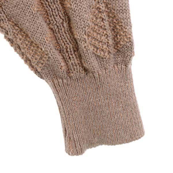 Lanvin Overall Handle Long Sleeve V Neck Sweater 50 Brown Knit Men's Used