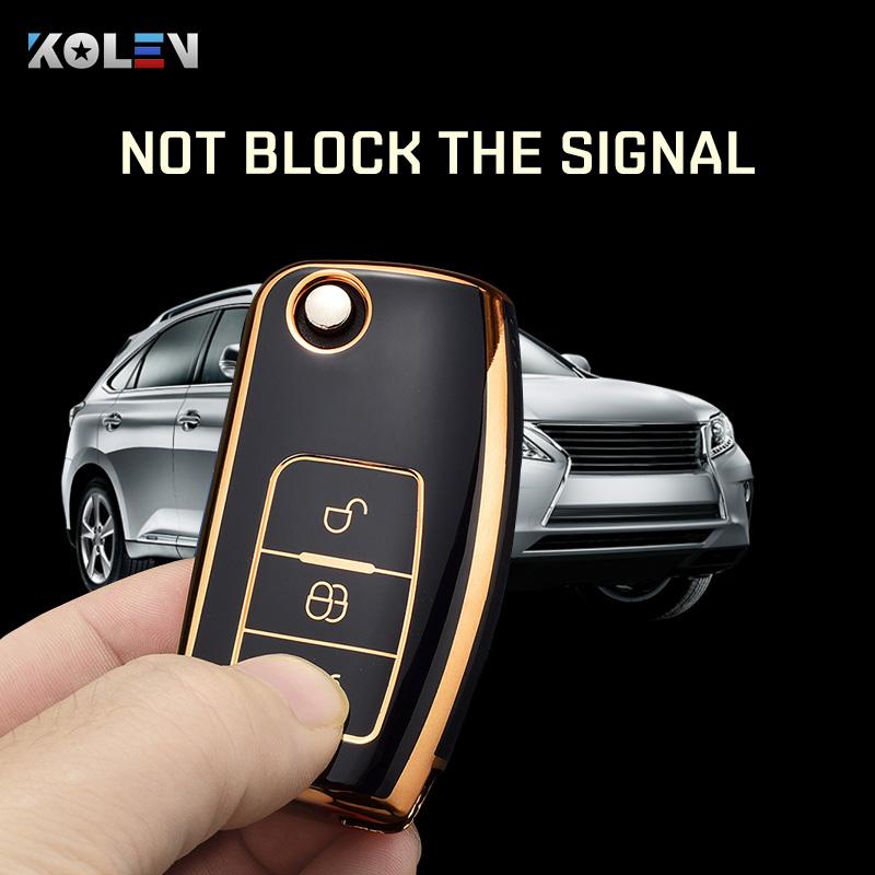 Fashion TPU Car Flip Key Case Cover Shell Fob for Ford Focus 2 MK2 Fiesta Mondeo Galaxy Ecosport Kuga Escape Falcon B-Max C-Max