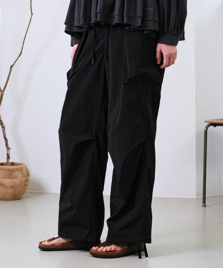 HELEMENT Women'S Cargo Wide Pants (Black)
